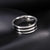 ZINK Men's Silver & Black Stainless Steel Ring | ZJRG005SPB