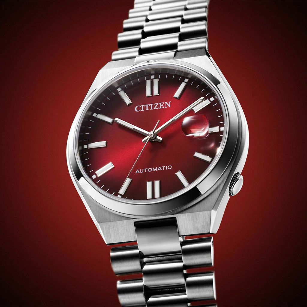 CITIZEN NJ0150-56W - DYNAMIC PRECISION MEN'S AUTOMATIC WATCH WITH STYLISH RED DIAL