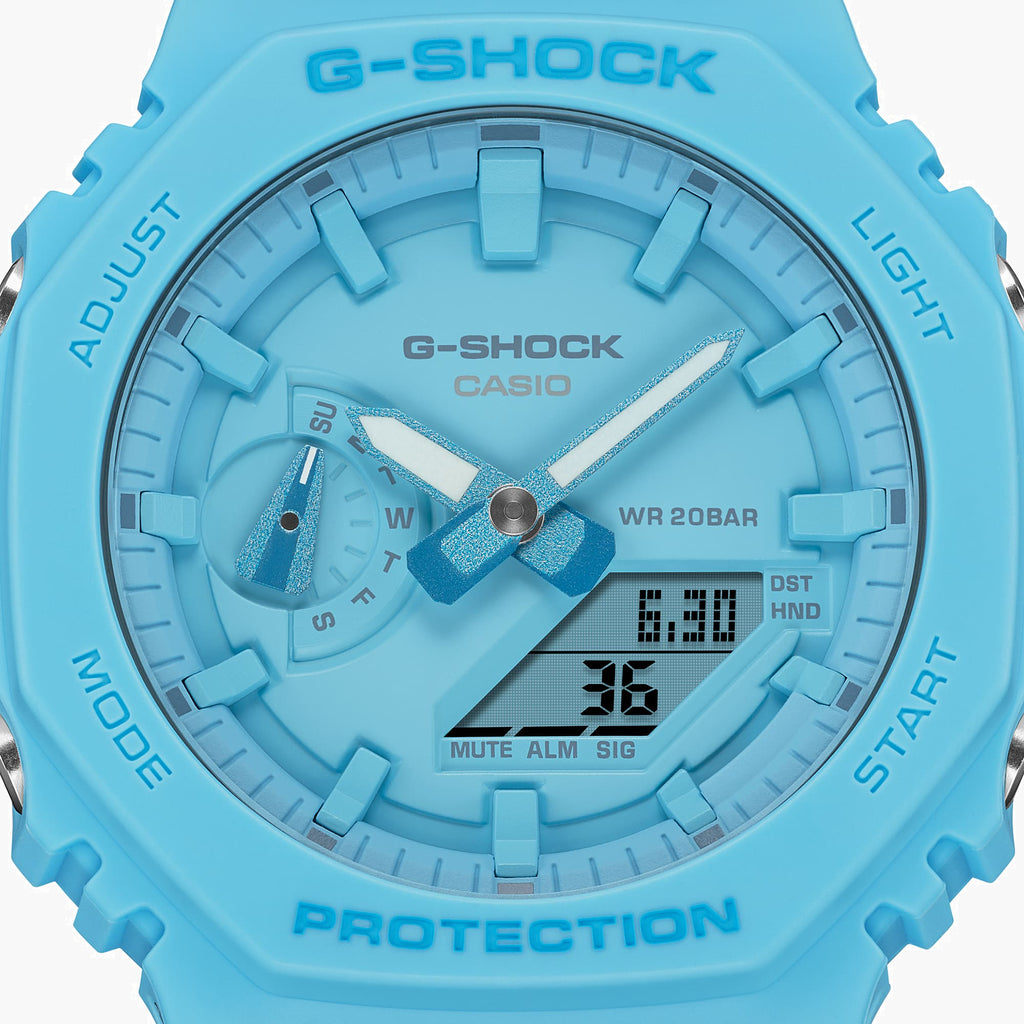 CASIO G-SHOCK GA-2100-2A2DR OAK COMPACT - ADVENTURE-READY BLUE MEN'S TIMEPIECE