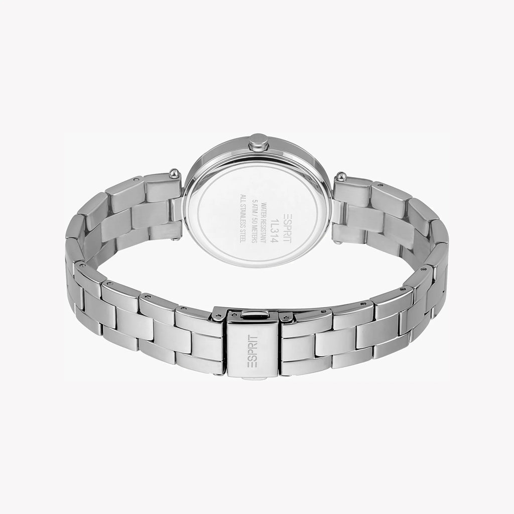 ESPRIT Women's Watch with Silver Stainless Steel Case and Silver Stainless Steel Band