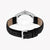 ESPRIT MEN'S STYLISH TIMEPIECE - BLACK LEATHER BAND & SILVER DIAL ELEGANCE