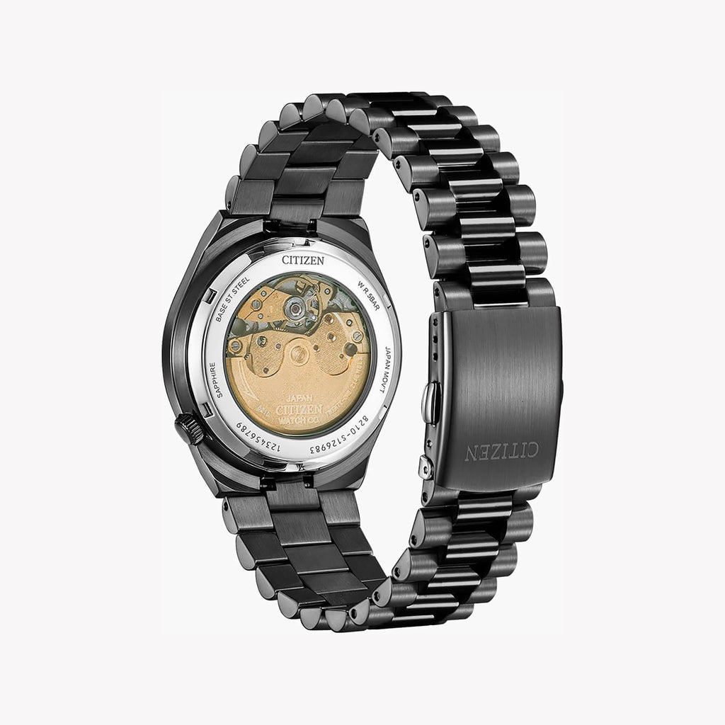 CITIZEN NJ0155-87E ELITE AUTOMATIC - BLACK STAINLESS STEEL MEN'S WATCH WITH 5 ATM WATER RESISTANCE