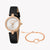 JUST CAVALLI JC1L330L0035 - ROSE GOLD GLAMOUR: Women's Stylish Quartz Watch with Leather Band and Silver Dial