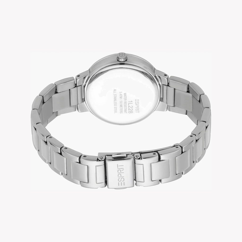 ESPRIT Women's Watch with Silver Stainless Steel Case and Silver Stainless Steel Band