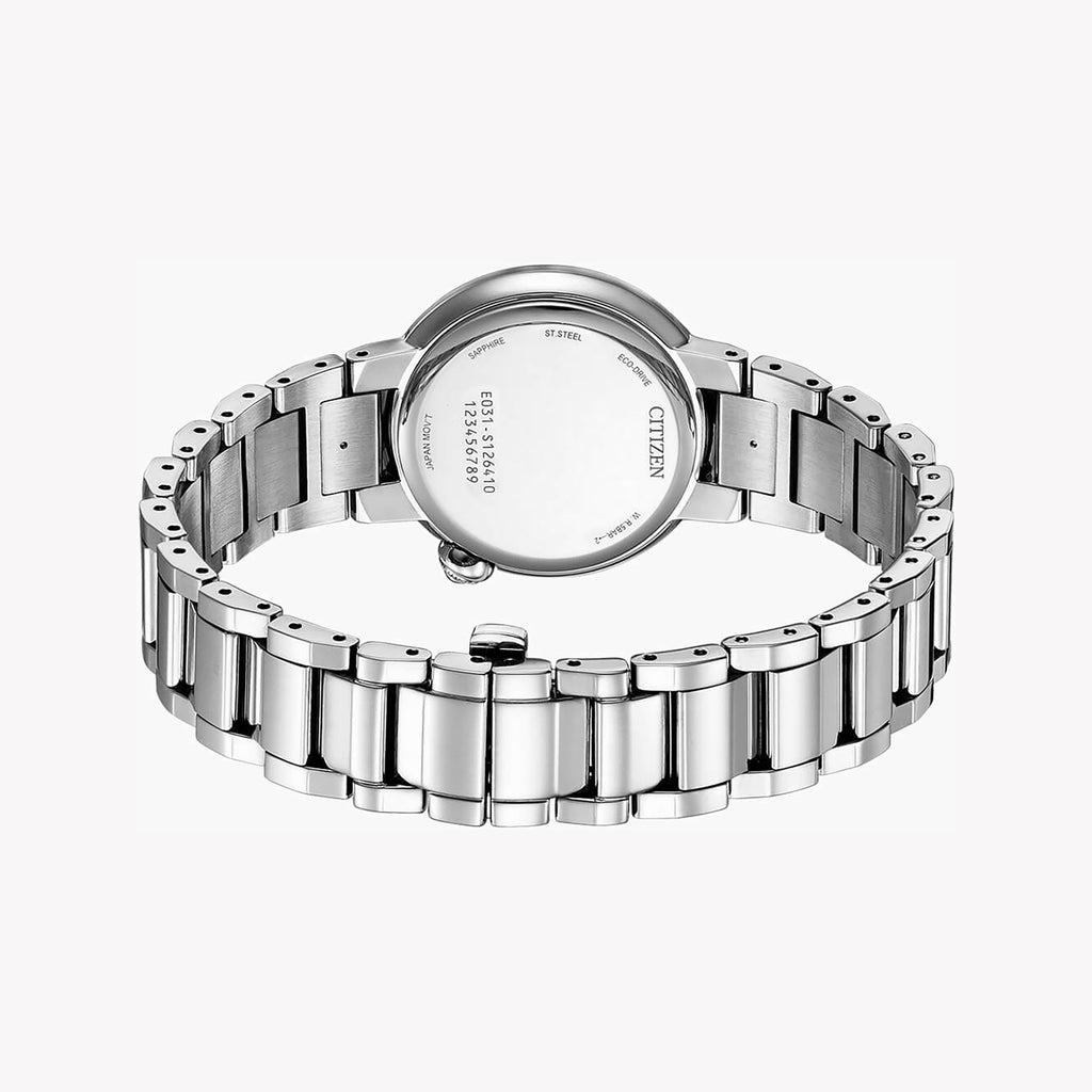 CITIZEN EM0910-80N - ELEGANT BLUE DIAL & SILVER STAINLESS STEEL - SOPHISTICATED WOMEN'S TIMEPIECE