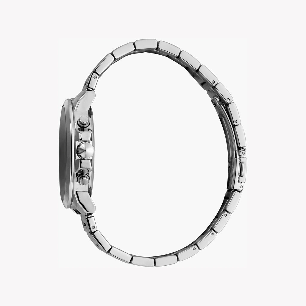 JUST CAVALLI JC1G178M0065 ELEGANT BLACK DIAL MEN'S WATCH - SILVER STAINLESS STEEL CHARM