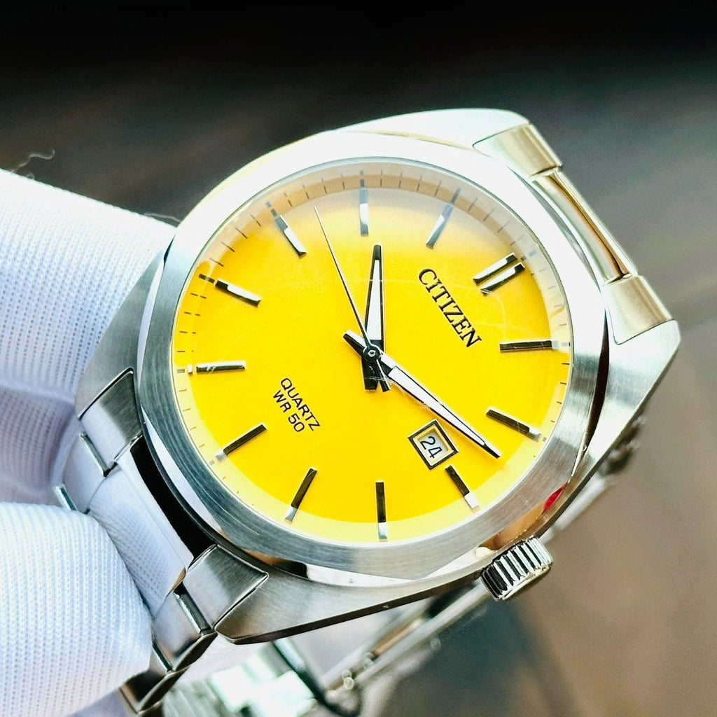 CITIZEN BI5110-54Z DYNAMIC - STYLISH YELLOW DIAL MEN'S WATCH WITH STAINLESS STEEL BAND