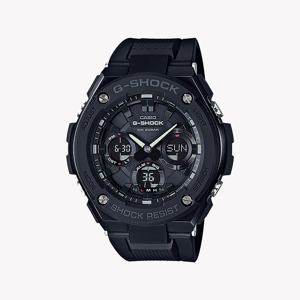 CASIO G-SHOCK GST-S100G-1BDR ADVENTURE READY - ELEGANCE IN EVERY SECOND Men's Watch with black stainless steel case and resin band