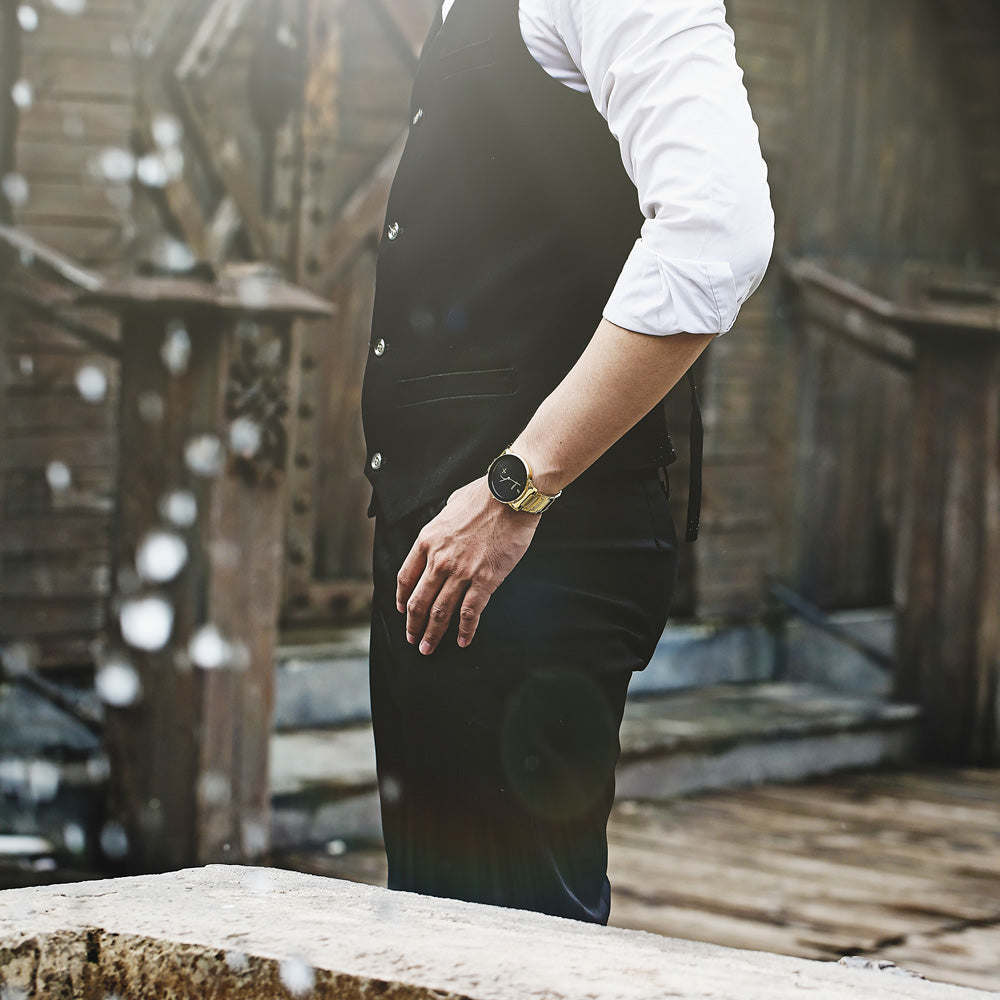 CITIZEN BE9182-57E - BOLD SOPHISTICATION Men's Watch with Gold Tone, Black Dial & Premium Precision