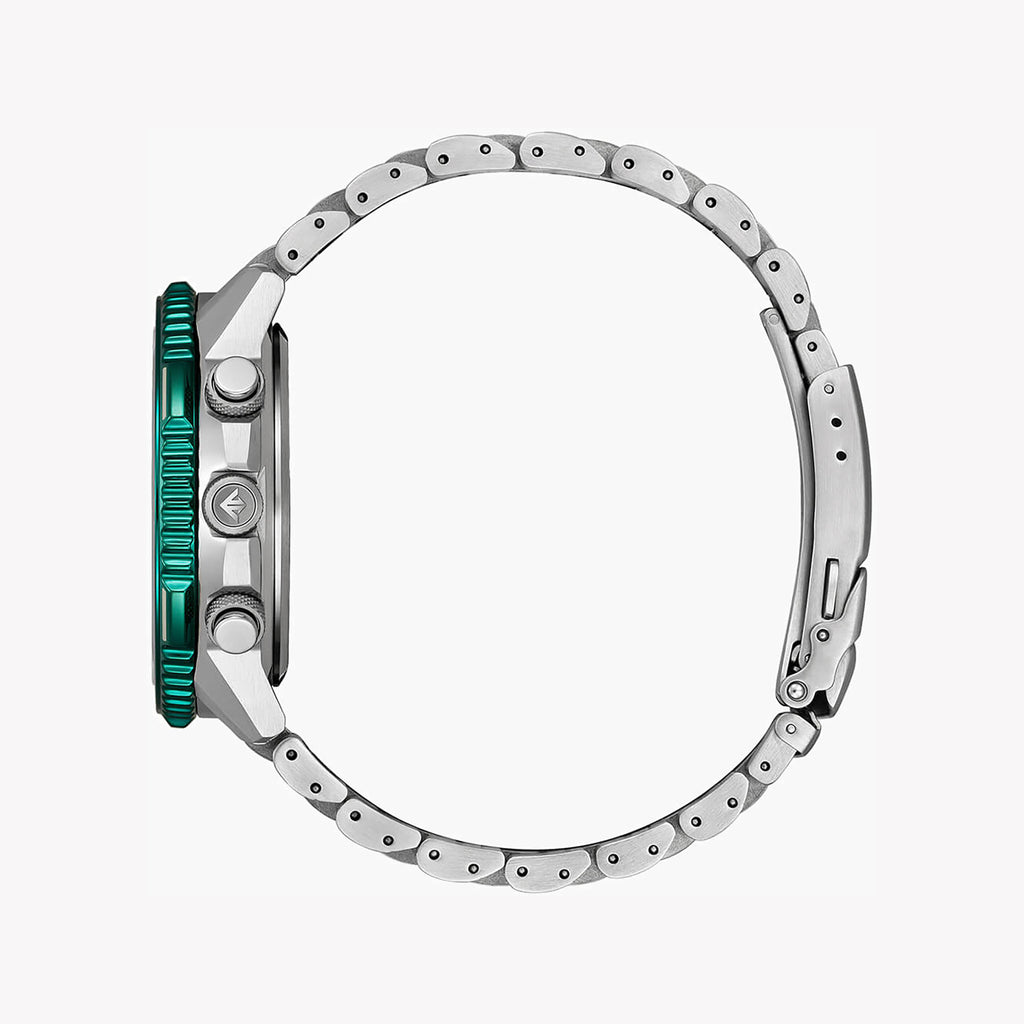 CITIZEN CB5004-59W - ELEGANT POWERHOUSE - Men's Stainless Steel Watch with Green Dial & Multifunction Features