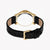 ESPRIT Women's Watch with Gold Stainless Steel Case and Black Leather Band