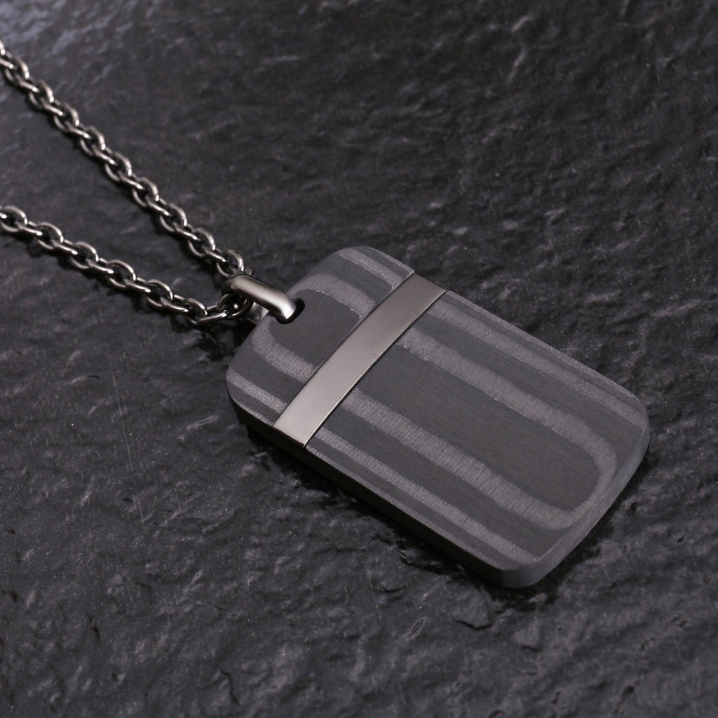 ZINK Men's Stainless Steel & Carbon Fiber Necklace | ZJPD0178