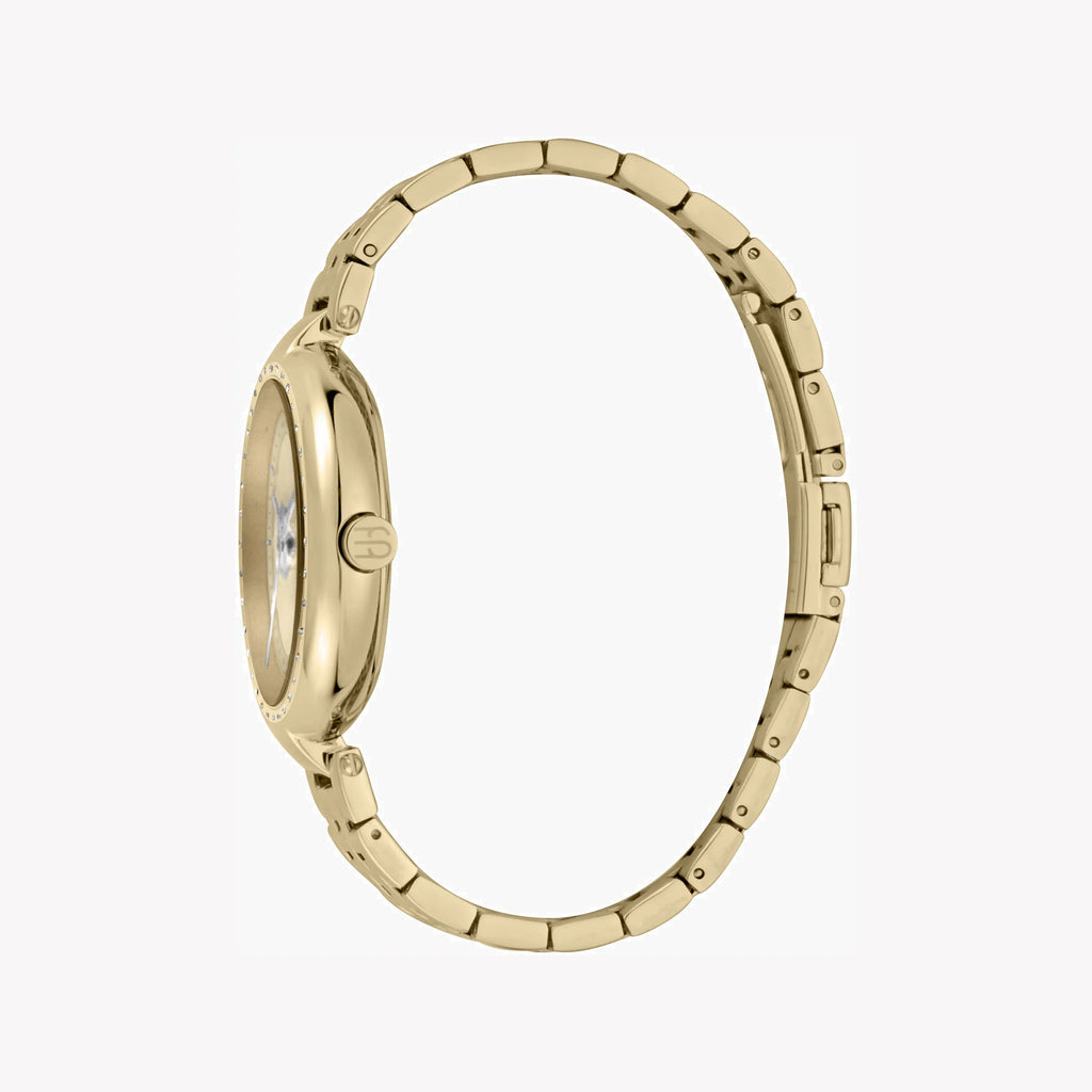 ESPRIT Women's Watch with Gold Stainless Steel Case and Gold Stainless Steel Band