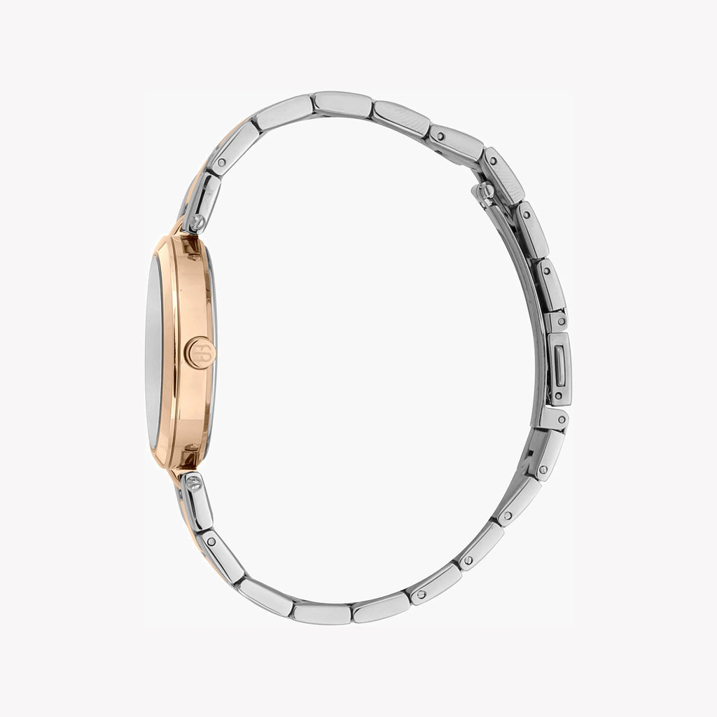 ESPRIT Women's Watch with Rose Gold Stainless Steel Case and Silver & Rose Gold Stainless Steel Band