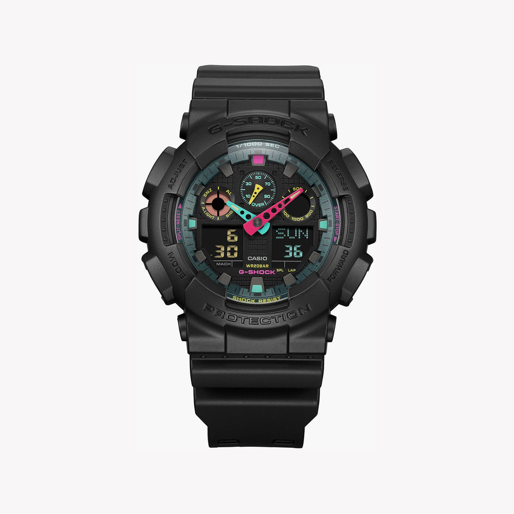 CASIO G-SHOCK GA-100MF-1ADR BLACK MATTE - ADVENTURE AWAITS Men's Watch with resin band and digital dial