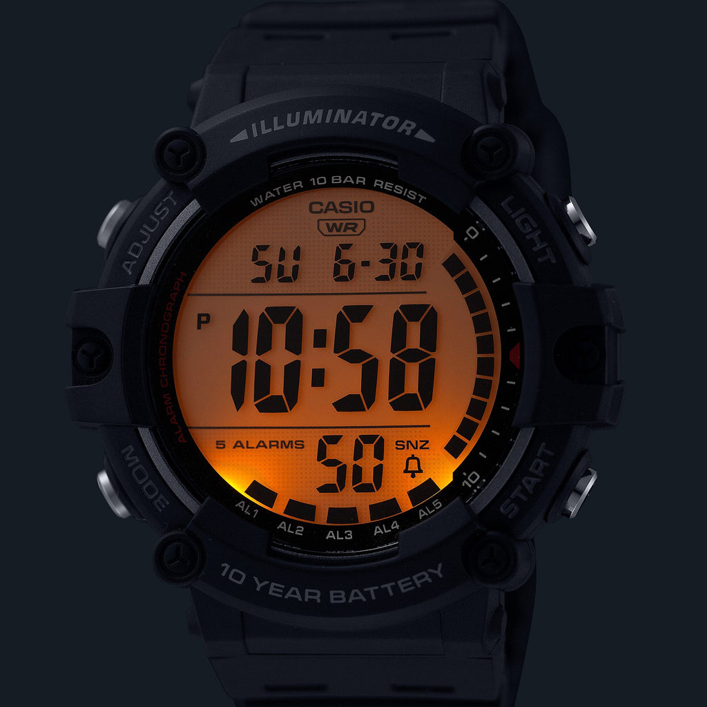 CASIO AE-1500WH-1AVDF ADVENTURE READY - MEN'S SPORTY DIGITAL WATCH WITH BLACK RESIN BAND