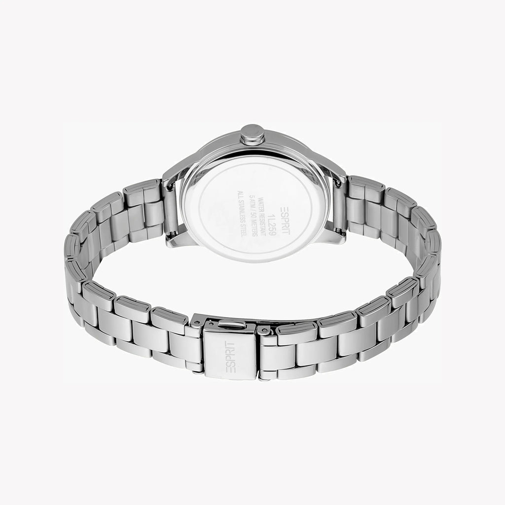 ESPRIT Women's Watch with Silver Stainless Steel Case and Silver Stainless Steel Band