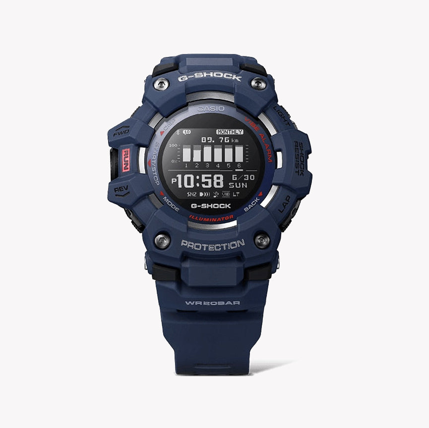 CASIO G-SHOCK GBD-100-2DR - ADVENTURE-READY MEN'S WATCH WITH BLUE RESIN BAND & SMART FITNESS TRACKING