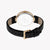 ESPRIT Women's Watch with Rose Gold Stainless Steel Case and Black Leather Band
