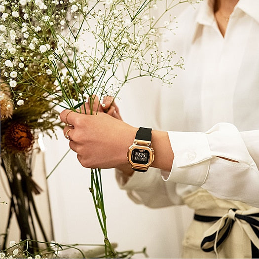 CASIO G-SHOCK GM-S5600PG-1DR ELEGANT ADVENTURER - ROSE GOLD STAINLESS STEEL Women's Watch