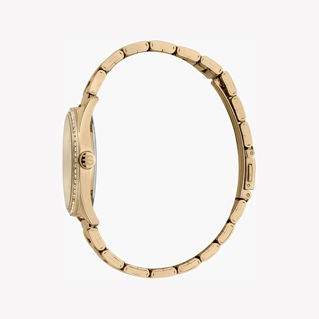 ESPRIT Women's Watch with Gold Stainless Steel Case and Gold Stainless Steel Band