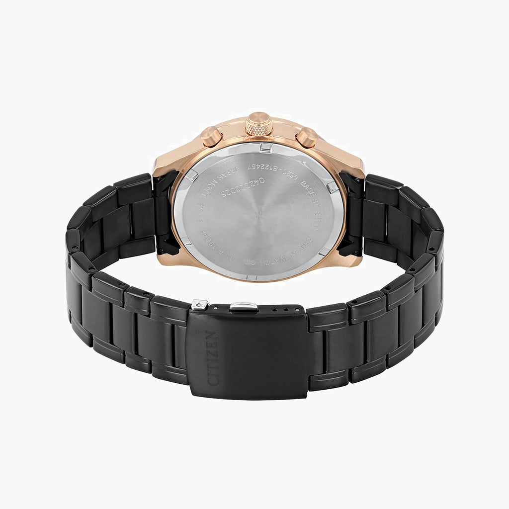 CITIZEN AN8196-55E - BOLD ELEGANCE IN ROSE GOLD & BLACK STAINLESS STEEL Men's Watch