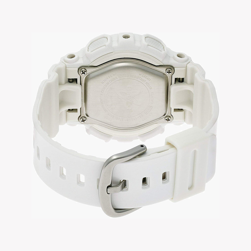 BA-110-7A1DR BABY-G Chic Resilience - Stylish Women's Watch with White Resin Band & Digital Dial