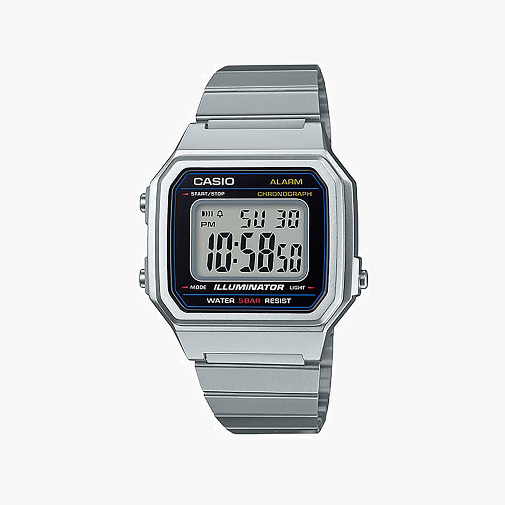 CASIO B650WD-1ADF SPORTY ELEGANCE - DURABLE DIGITAL WATCH WITH STAINLESS STEEL BAND & LED LIGHT
