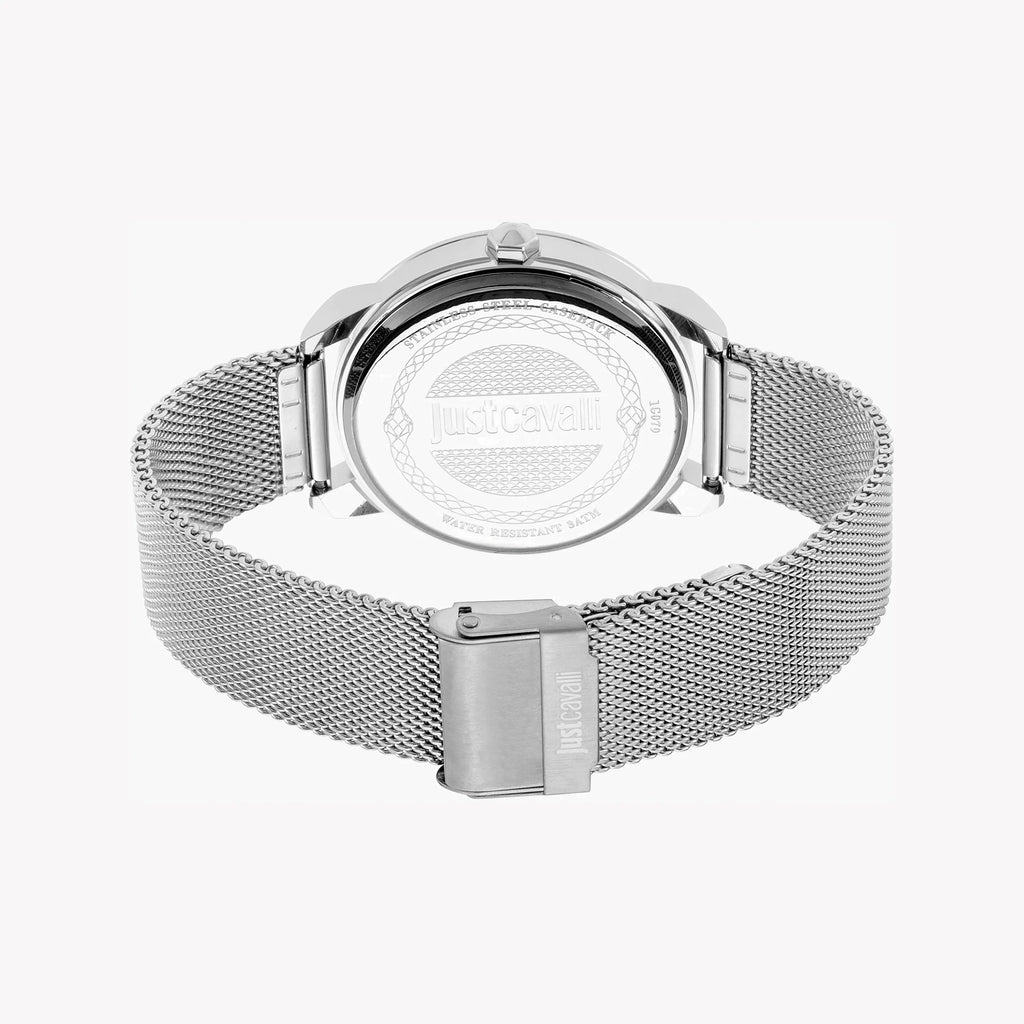 JUST CAVALLI JC1G079M0045 MEN'S ELEGANT SILVER TIMEPIECE - SOPHISTICATED STAINLESS STEEL DESIGN