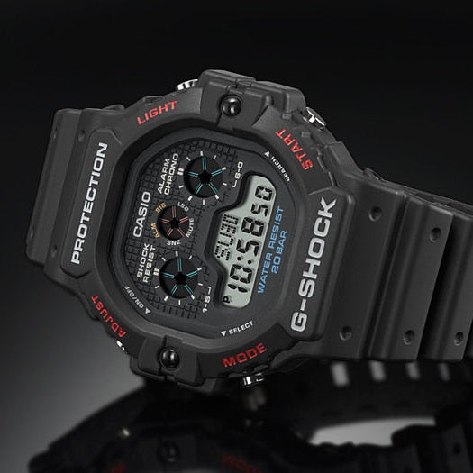 CASIO G-SHOCK DW-5900-1DR BOLD ADVENTURER - MEN'S WATCH with black resin band and digital display