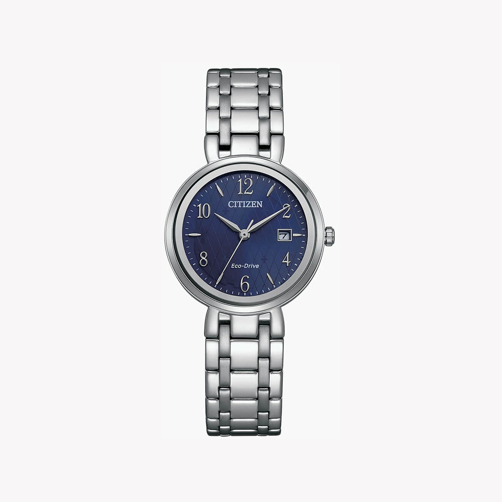 CITIZEN EW2690-81L CHIC PRECISION - STUNNING BLUE DIAL & SILVER STAINLESS STEEL ELEGANCE