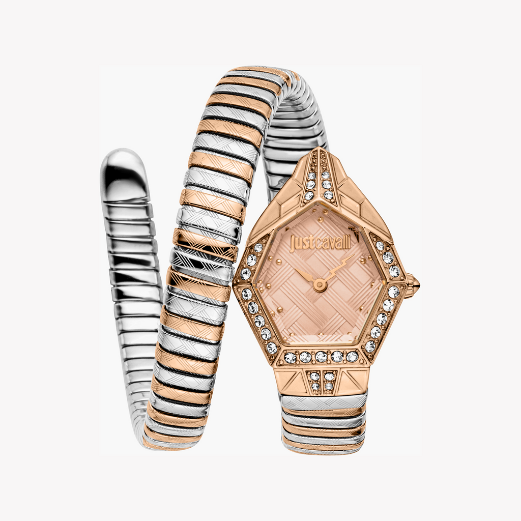 JUST CAVALLI JC1L303M0065 - CHIC ROSE GOLD STAINLESS STEEL WOMEN'S WATCH WITH TWO-TONE BAND