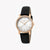 ESPRIT Women's Watch with Rose Gold Stainless Steel Case and Black Leather Band