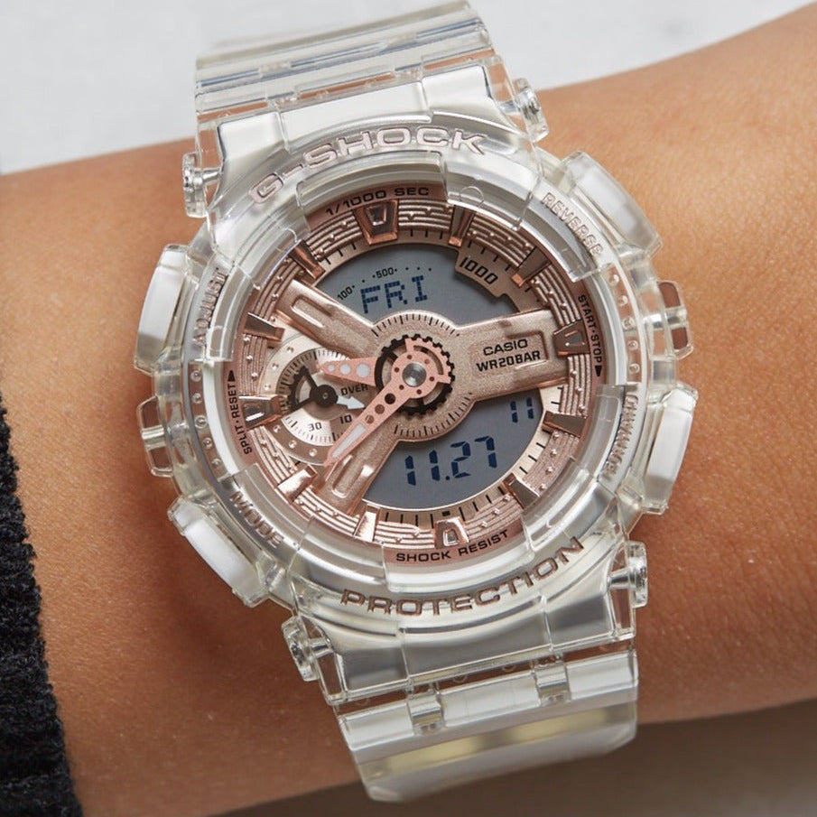 CASIO G-SHOCK GMA-S110SR-7ADR - STYLISH RESILIENCE WOMEN'S WATCH with White Resin Band & Sleek Digital Display