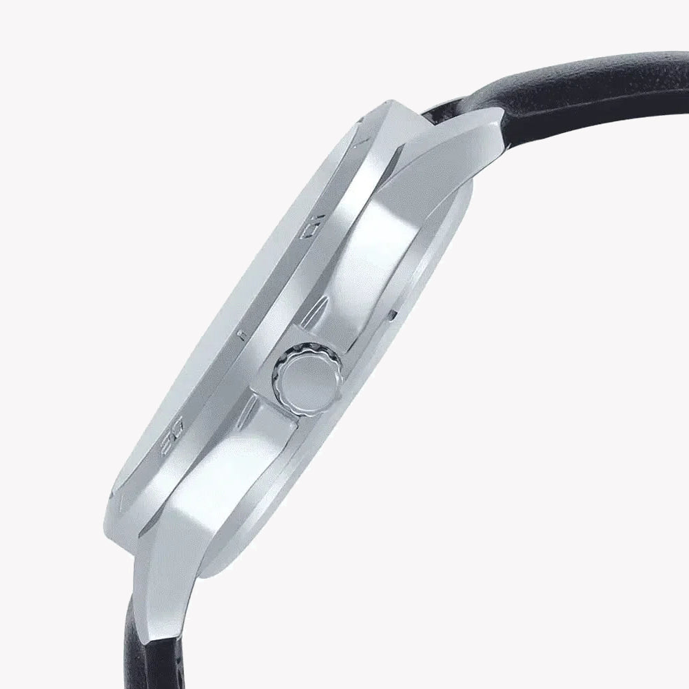 CASIO MTP-V004L-1CUDF SPORTY ELEGANCE - MEN'S ANALOG WATCH WITH LEATHER BAND & BLACK DIAL