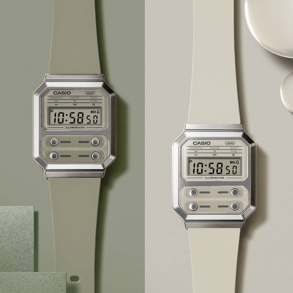 CASIO A100WEF-8ADF SPORTY VERSATILITY - ELEGANT DIGITAL WATCH WITH STAINLESS STEEL BAND & WATER RESISTANCE