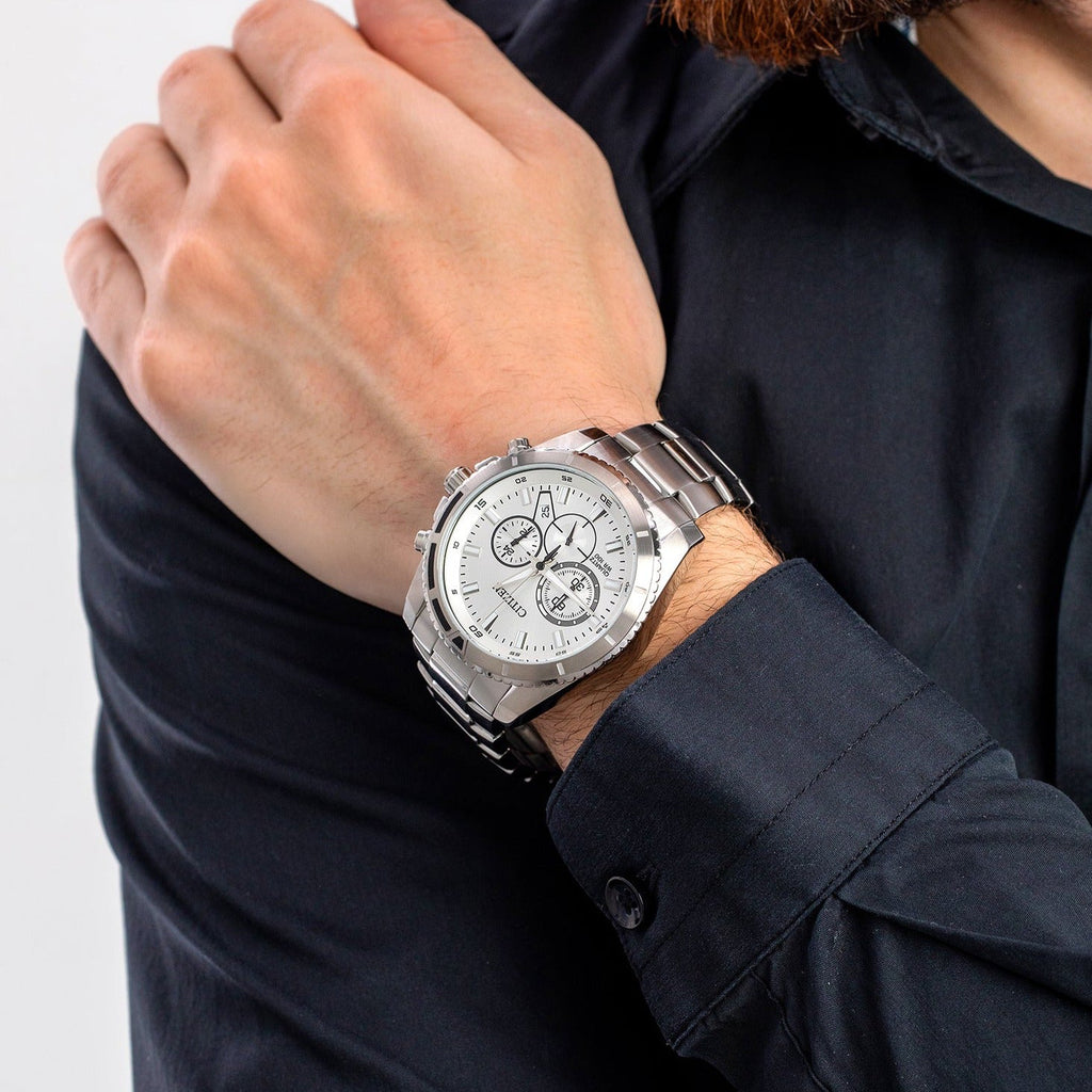 CITIZEN AN8200-50A - BOLD PRECISION MEN'S TIMEPIECE - STYLISH CHRONOGRAPH & DATE FUNCTION