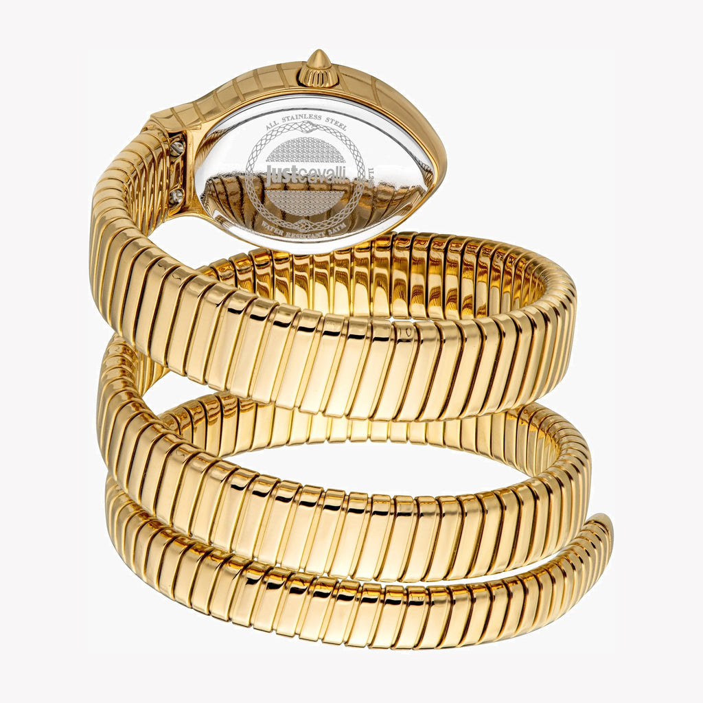 JUST CAVALLI Women's Watch with Gold Stainless Steel Case and Gold Stainless Steel Band
