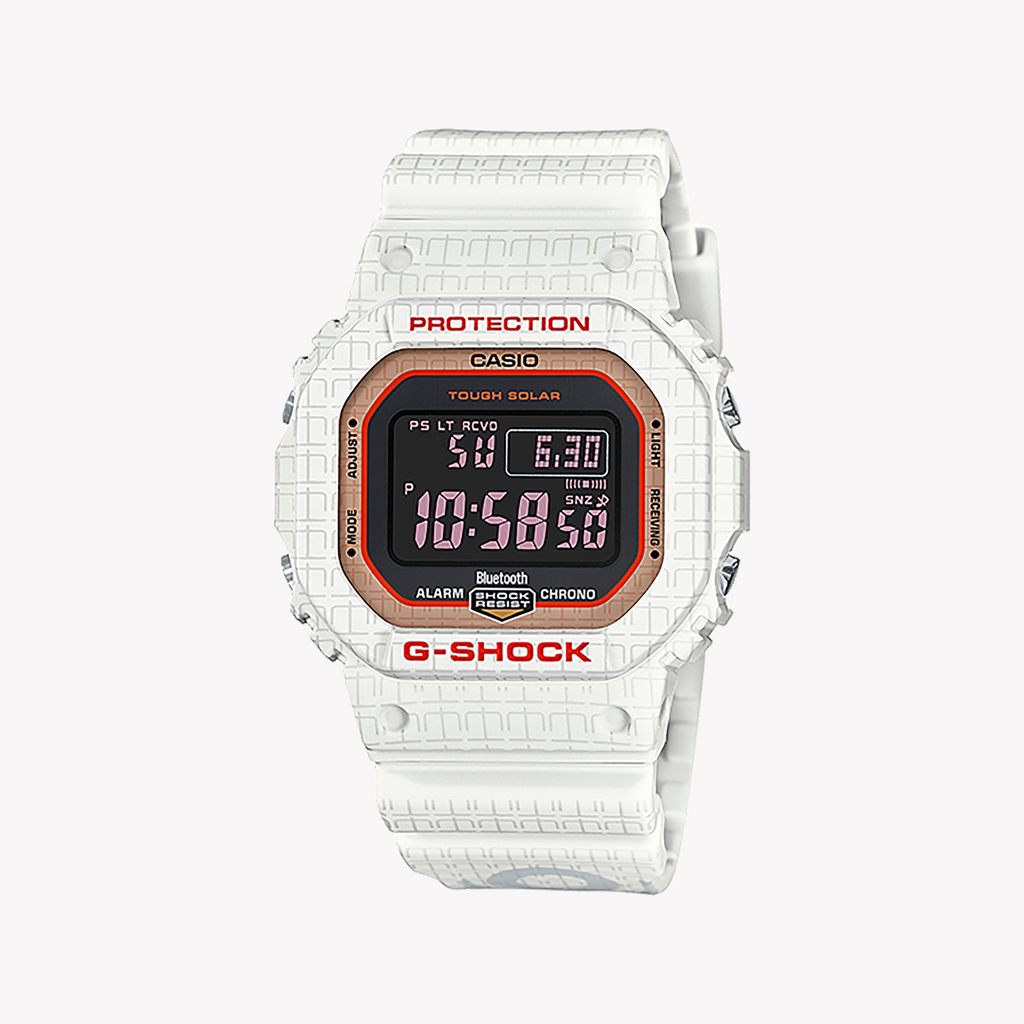 CASIO G-SHOCK GW-B5600SGZ-7DR ELEGANT ADVENTURER - MEN'S WHITE RESIN SMART TIMEPIECE