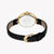 JUST CAVALLI Women's Watch with Gold Stainless Steel Case and Black Leather Band