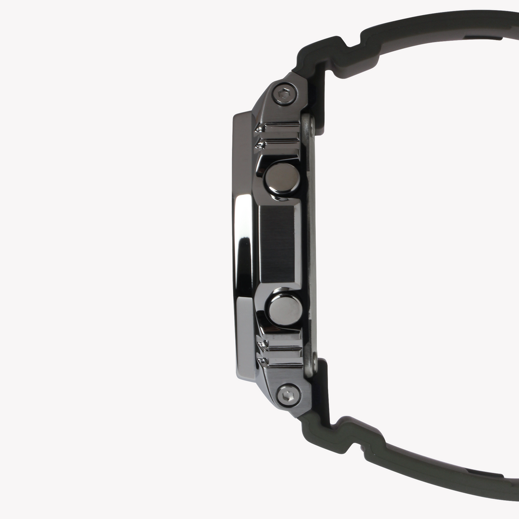 CASIO G-SHOCK GM-2100B-3ADR OAK - TOUGH LUXE MEN'S WATCH WITH GREEN DIAL & SILVER CASE