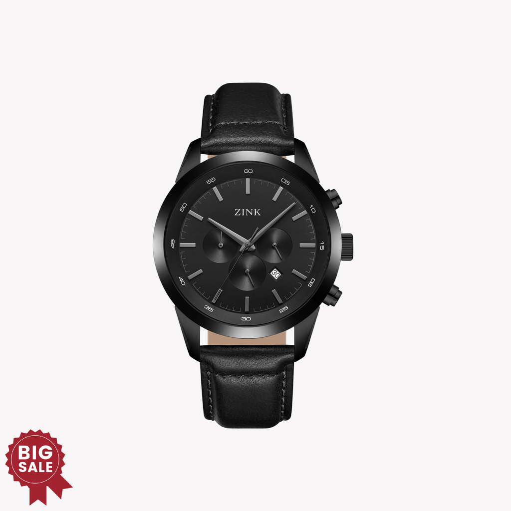 ZINK Men's Black Stainless Steel Chronograph Watch | ZK134G2LS-226