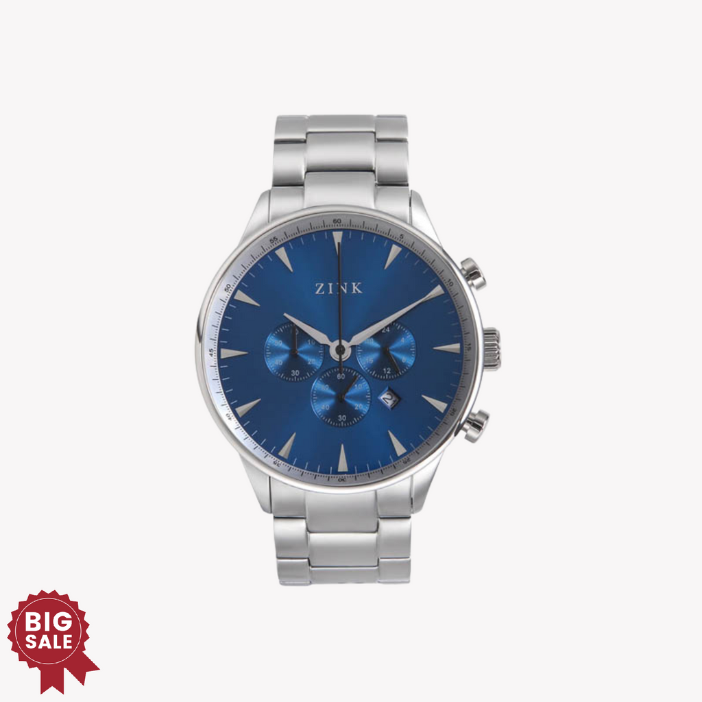 ZINK Men's Stainless Steel Blue Dial Watch | ZK127G2SS-46