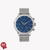 ZINK Men's Silver Stainless Steel & Blue Analog Watch | ZK127G2MS-46
