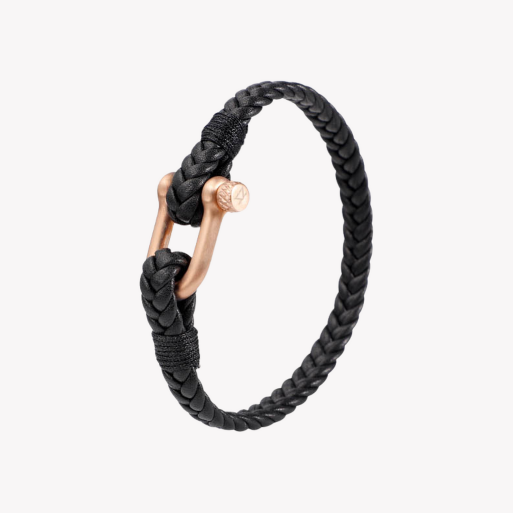 ZINK Men's Black & Rose Gold Bracelet | ZJBC044RG