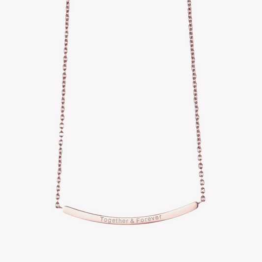 ZINK Women's Rose Gold Stainless Steel Necklace | ZFNL001RG