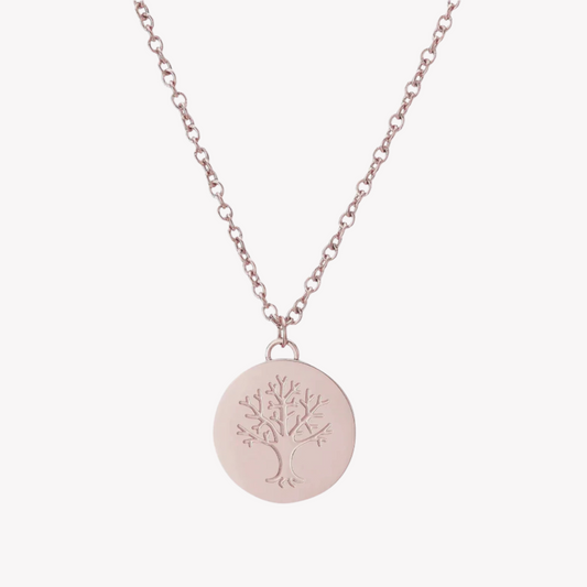 ZINK Women's Rose Gold Stainless Steel Necklace | ZFNL008RG