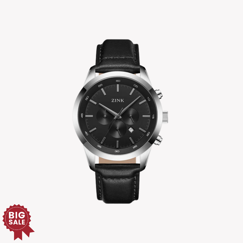 ZINK Men's Stainless Steel Black Chronograph Watch | ZK134G2LS-211