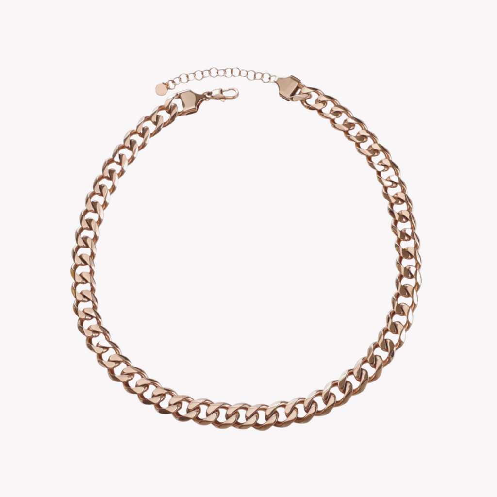 ZINK Women's Rose Gold Stainless Steel Necklace | ZFNL009RG