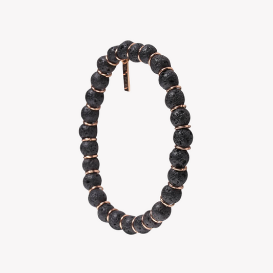 ZINK Men's Black & Rose Gold Stainless Steel Bracelet | ZJBC036BRG